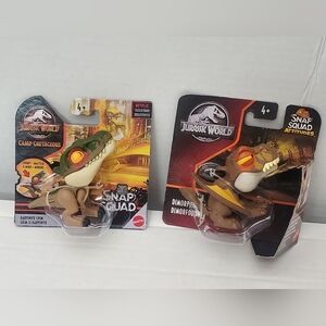Lot Of 2 Jurassic World And Camp Crustaceous Snap Squad Figures